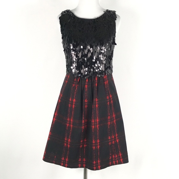 Plenty by Tracy Reese Dresses & Skirts - Plenty by Tracy Reese Black sequins plaid dress 2